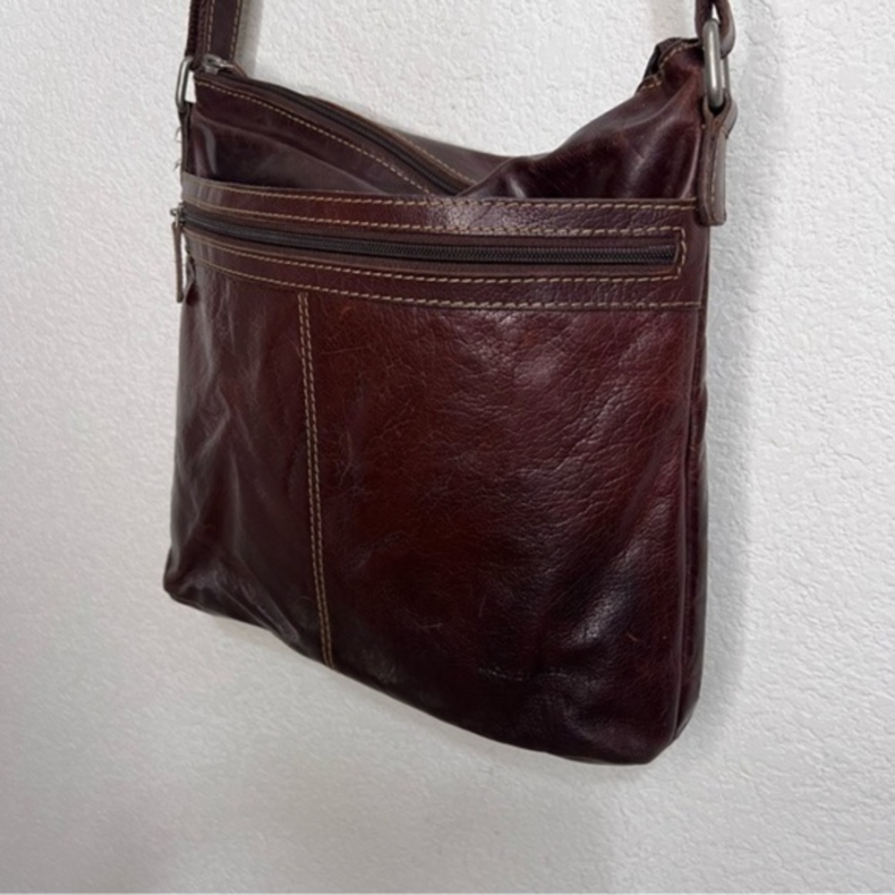 Vintage Jack Georges Brown Leather Voyager Messenger Crossbody Bag Unisex